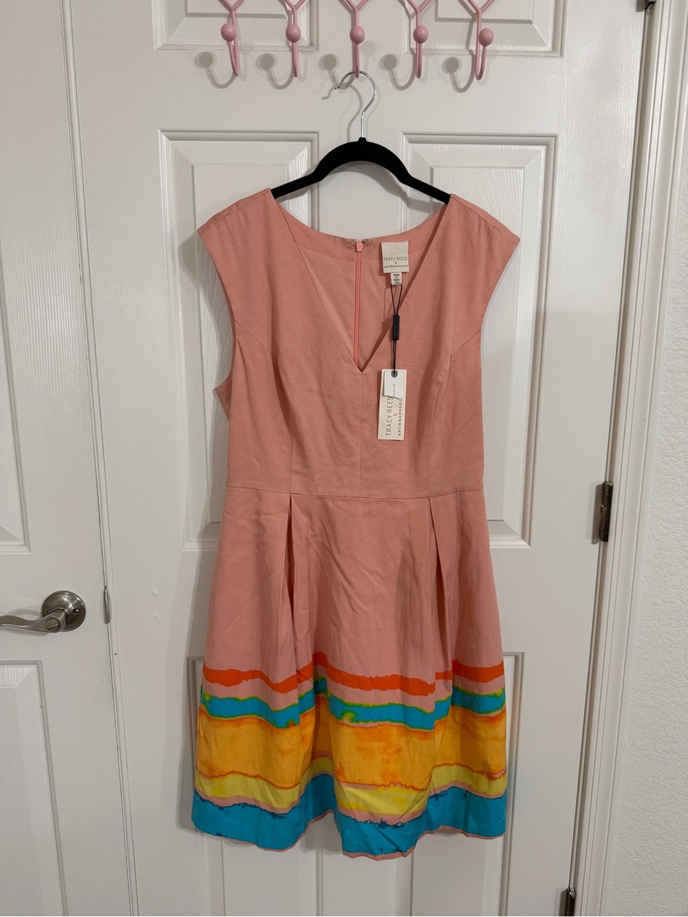NWT Tracy Reese x Anthropologie Painterly Watercolor Fit Flare Dress 10